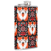 Fox en Natuur Nordic Folk Art Heupfles (Rechts)