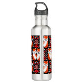 Fox en Natuur Nordic Folk Art Waterfles (Achterkant)