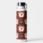 Fox en Natuur Nordic Folk Art Waterfles (Achterkant)
