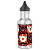 Fox en Natuur Nordic Folk Art Waterfles (Links)