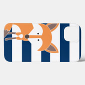 Fox- en Navy Stripes iPad-tas Case-Mate iPhone Case (Achterkant (horizontaal))