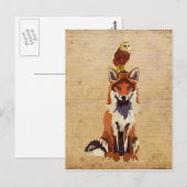FOX- EN OWL-Briefkaart Briefkaart (Voorkant / Achterkant)