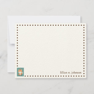 Fox en Owl Persoonlijke briefkaart