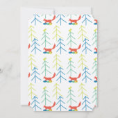 Fox en pine Tree Baby Boy Shower-uitvindingen Kaart (Achterkant)