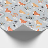 Fox en Rainbows Cadeaupapier (Hoek)