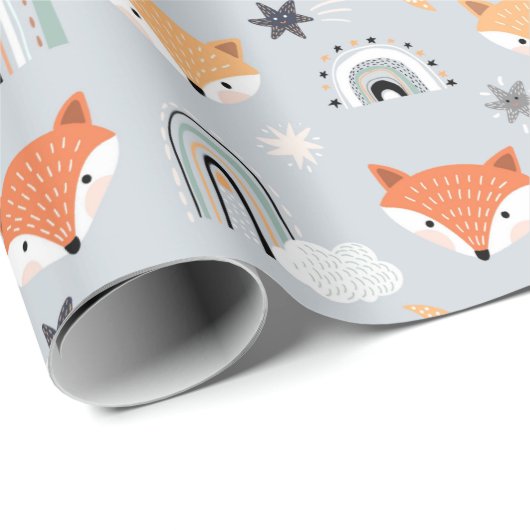 Fox en Rainbows Cadeaupapier (Rol Hoek)
