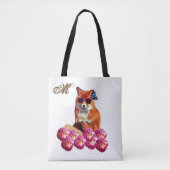 Fox en Rozen Kunst Persoonlijke Canvas tas (Voorkant)
