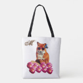 Fox en Rozen Kunst Persoonlijke Canvas tas (Achterkant)