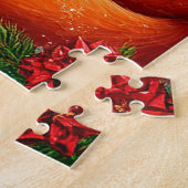 Fox en Snow Maiden in de winterse woudscene Legpuzzel (Zijkant)