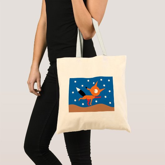 Fox en sterren Canvas tas