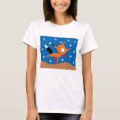 Fox en sterren Womens T-Shirt (Voorkant)