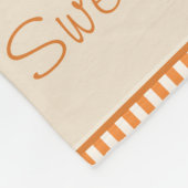 Fox- en Tan- en Oranje strepen | Gepersonaliseerd Fleece Deken (Hoek)