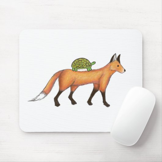 Fox en Turtle Mousepad Muismat (Met muis)