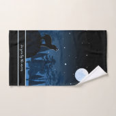 Fox en volle maan 's middags bad handdoek (Handdoek)