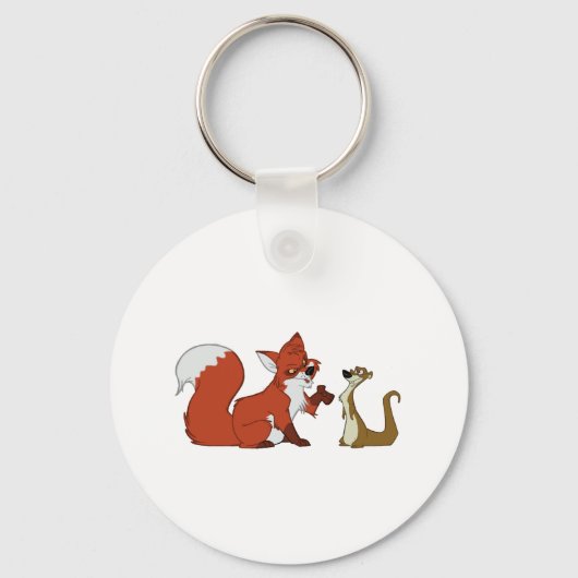 Fox en Weasel Talk Sleutelhanger (Voorkant)