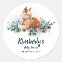 Fox en Winter Woodland Baby shower