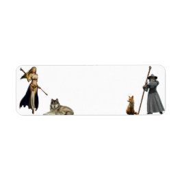 Fox en Wolf met figuren V 2 label