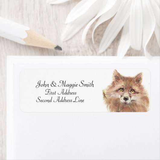 Fox - Etiket voor Waterverf van het dierlijk adres (Insitu)