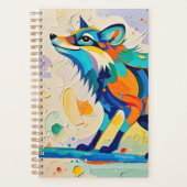 Fox Expressive abstracte dierlijke kunst ontwerp Planner (Voorkant)