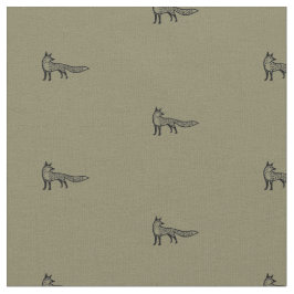 Fox fabric - earth colour stof