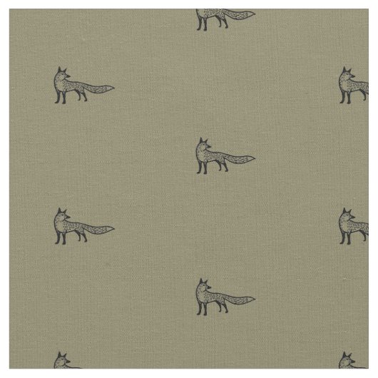 Fox fabric - earth colour stof (Close Up)