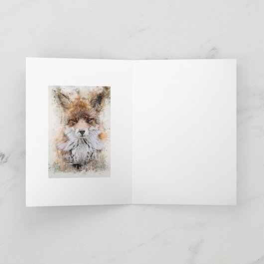 FOX FACE BLANK ALL-OCCASION KAART (Binnen)