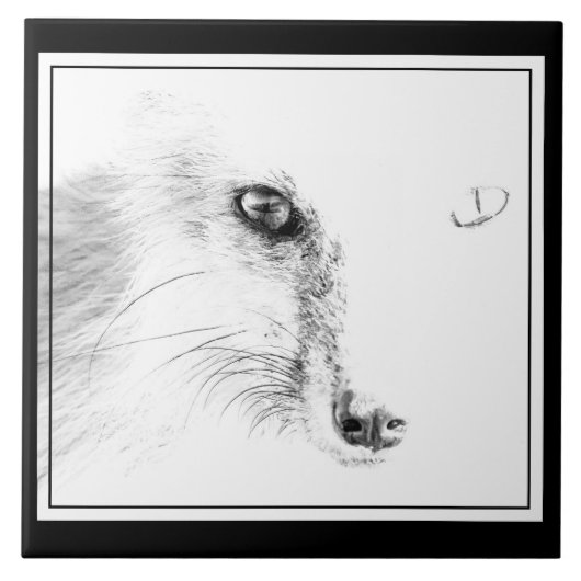 Fox Face Ceramic Tegel Tegeltje (Voorkant)