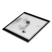 Fox Face Ceramic Tegel Tegeltje (Zijkant)