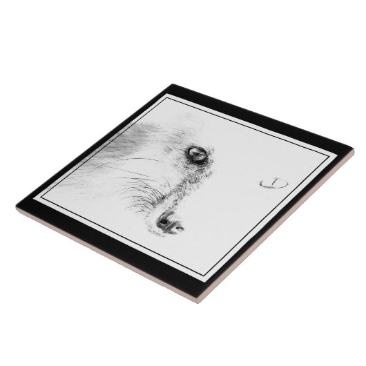 Fox Face Ceramic Tegel Tegeltje (Zijkant)