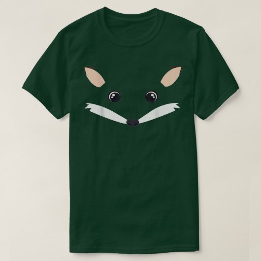 Fox Face Costume Halloween Pretend I'm A Fox Funny T-shirt (Design voorkant)