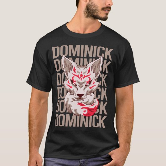 Fox Face - Dominick Naam T-shirt (Voorkant)