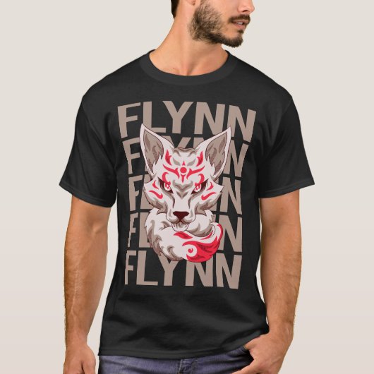 Fox Face - Flynn Naam T-shirt (Voorkant)