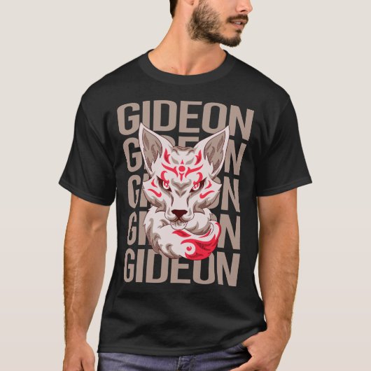 Fox Face - Gideon Naam T-shirt (Voorkant)