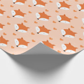 Fox Face Heart Animal Cadeaupapier (Hoek)