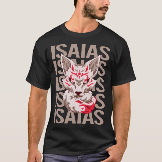 Fox Face - Isaias naam T-shirt (Voorkant)