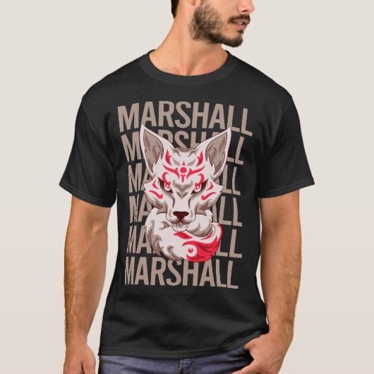 Fox Face - Marshall naam T-shirt (Voorkant)