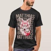 Fox Face - Matthias Naam T-shirt (Voorkant)