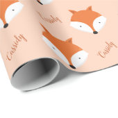 Fox Face Name Animal Cadeaupapier (Rol Hoek)