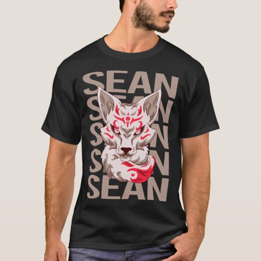 Fox Face - Sean naam T-shirt (Voorkant)