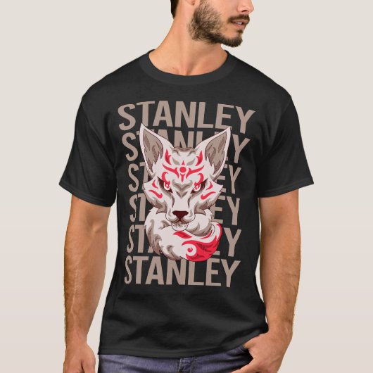 Fox Face - Stanley Naam T-shirt (Voorkant)