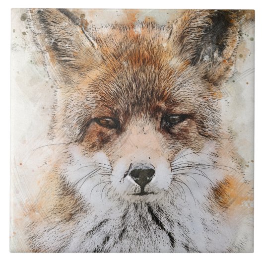 FOX FACE TILE TEGELTJE (Voorkant)