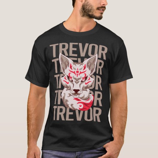 Fox Face - Trevor Naam T-shirt (Voorkant)