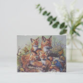 Fox familie briefkaart (Staand voorkant)