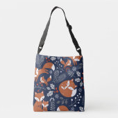 Fox familie:  naadloos patroon. crossbody tas (Achterkant)