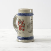 Fox Family Coat of Arms Stein Bierpul (Voorkant links)