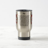 Fox Family Coat of Arms Travel Mug Reisbeker (Center)