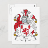 Fox Family Crest Briefkaart (Voorkant / Achterkant)