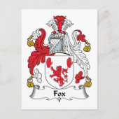 Fox Family Crest Briefkaart (Voorkant)