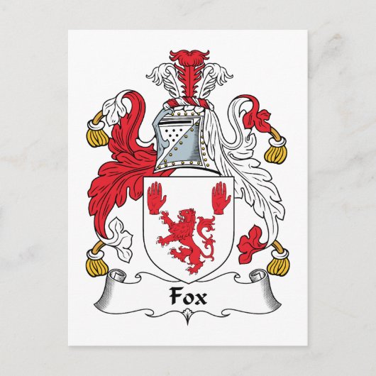 Fox Family Crest Briefkaart (Voorkant)