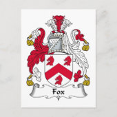 Fox Family Crest Briefkaart (Voorkant)